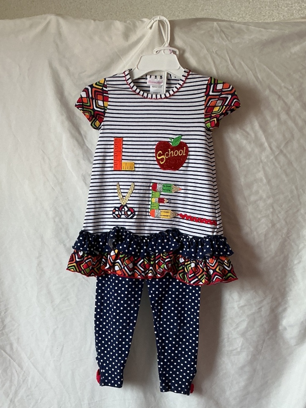 Bonnie Jean Girls 2-Piece Back to School Tunic & Leggings Set Size 5